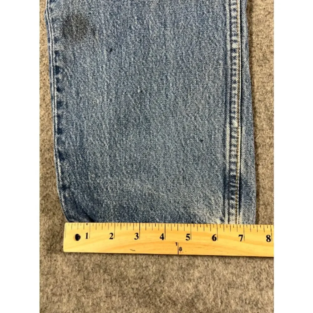 VTG 80s Levis 501 Jeans Men 34x34 Blue Light Wash Straight Distressed Streetwear - Picture 11 of 13